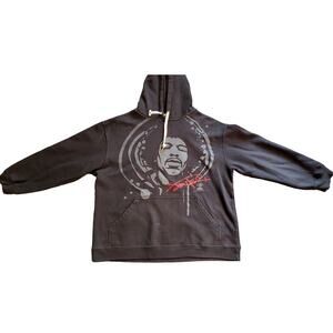 Jimi Hendrix Hoodie Black Pullover Sweatshirt music guitar Singer
